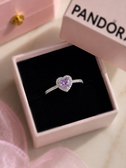 Anillo promesa  Corazón Lila 💜 ajustable