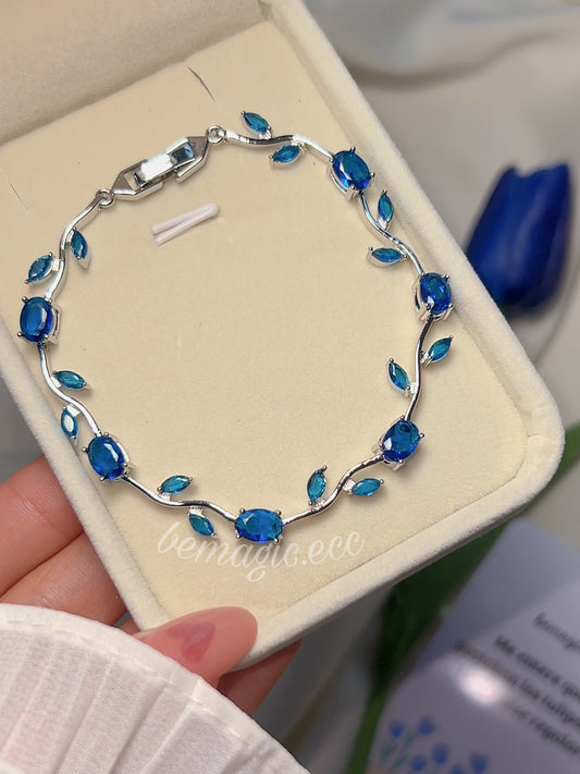 Brazalete tulipanes azul 🩵🌷