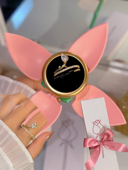 Regalo Diciembre cofre de tulipán y anillo promesa 💍🌷🎄