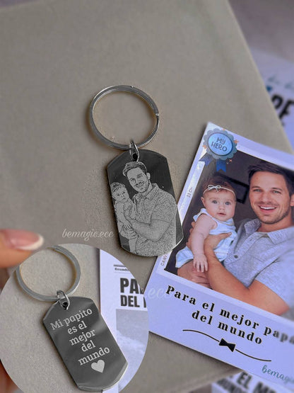 Llavero personalizado tipo militar💙🗝️