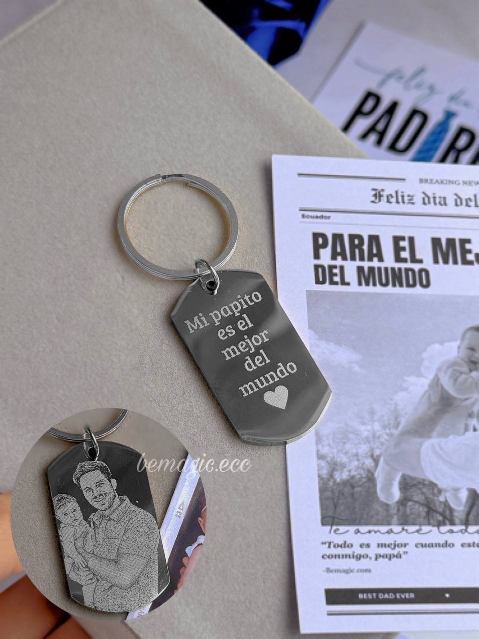 Llavero personalizado tipo militar💙🗝️