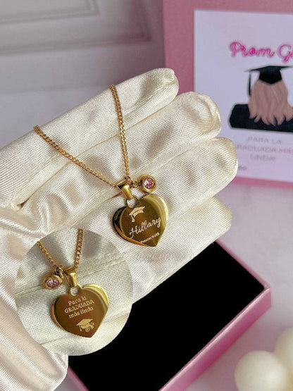 Prom Girly 💖🎀 👩🏻‍🎓 Collar Graduada – Edición Cofre de rosas